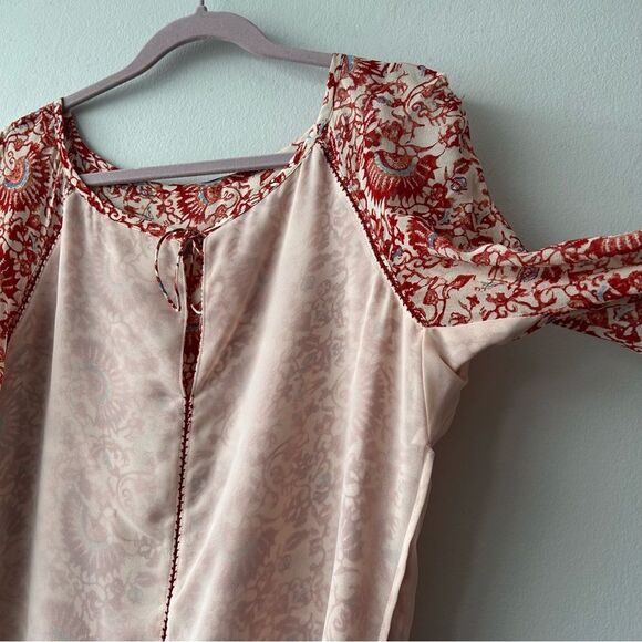 Tory Burch Red and White Floral Blouse - Picture 13 of 13